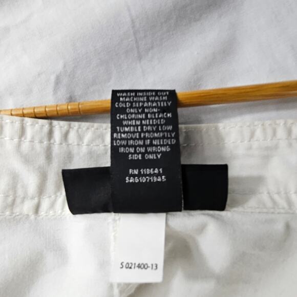 Lane Bryant Embellished Lightweight Zip-Up Jacket Roll-Tab Sleeve Sz. 18 Ivory - Picture 8 of 12